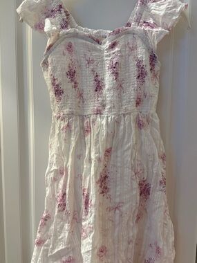 Love Shack Fancy Girl’s White Purple Dress Size 10Y So Pretty!